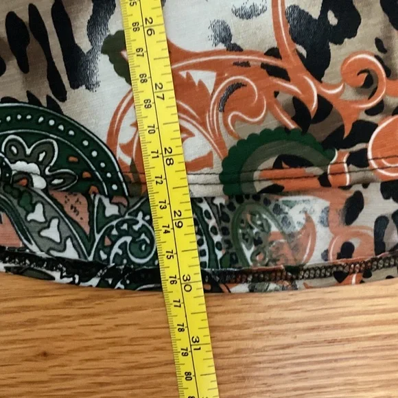 Leopard Print Women's Top with Paisley Accents - Picture 4 of 6